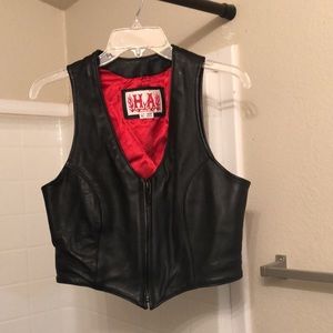 HA leather women’s vest